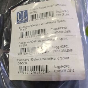 Comfortland Endeavor Deluxe Wrist/Hand Splint Right Or Left Support Brand New